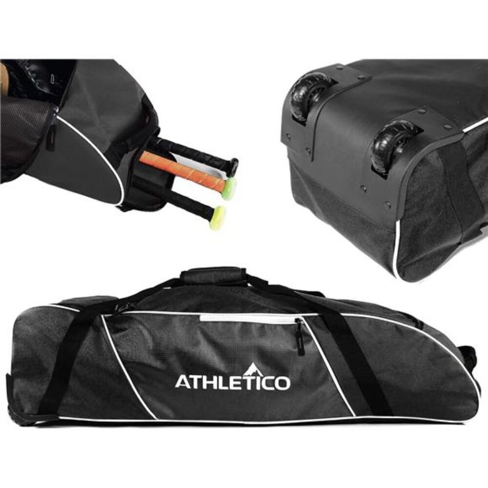Rolling Baseball Bag Black